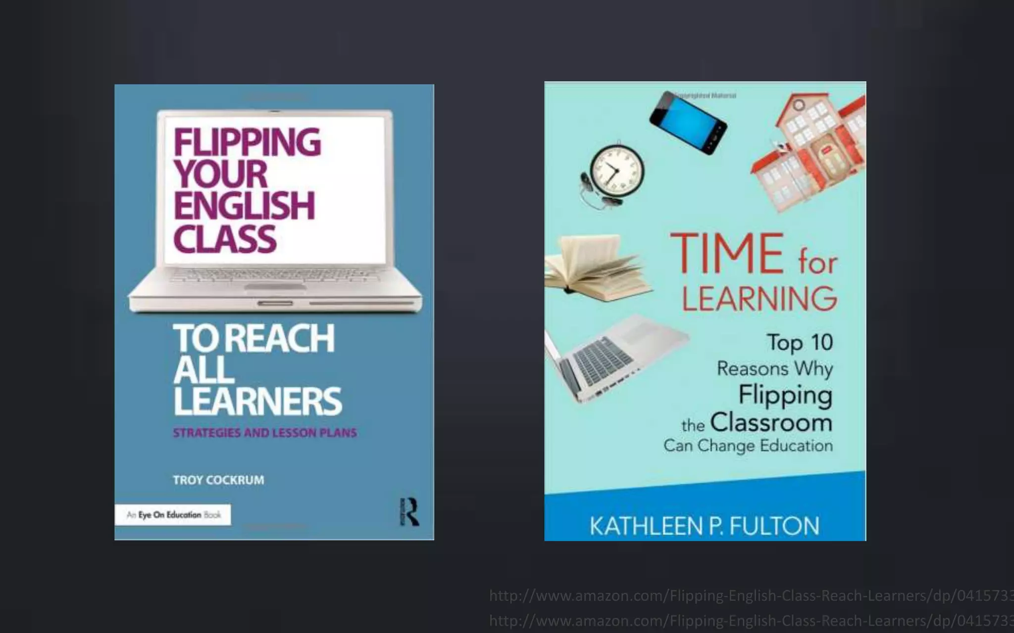 http://www.amazon.com/Flipping-English-Class-Reach-Learners/dp/0415733154 
http://www.amazon.com/Flipping-English-Class-Reach-Learners/dp/0415733154 
 
