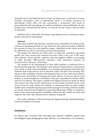 aportados por la investigación más reciente, al tiempo que se relaciona con otros
modelos vinculados, como el aprendizaje ...