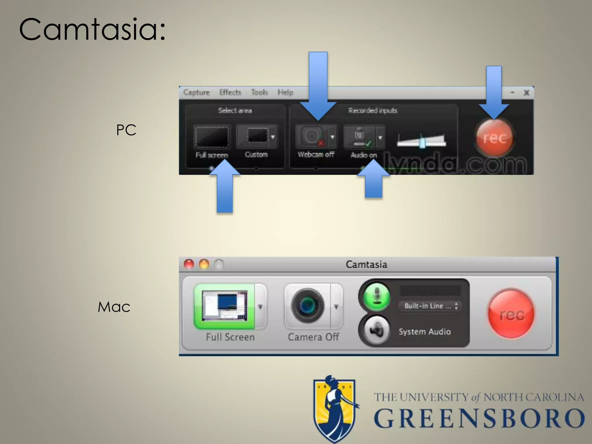 Camtasia:
PC
Mac
 