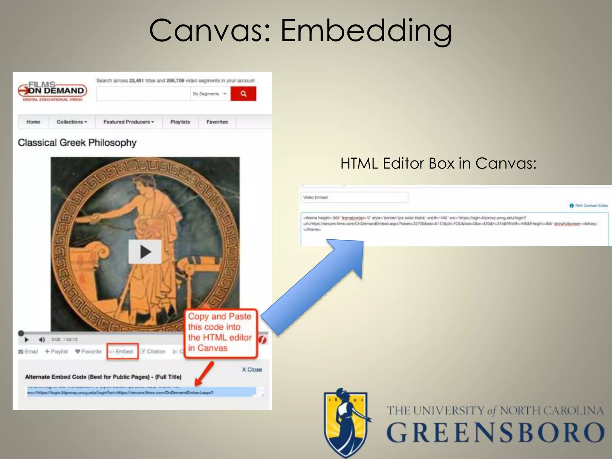 Canvas: Embedding
HTML Editor Box in Canvas:
 