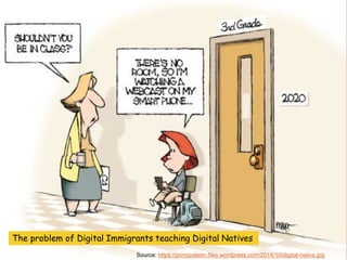 The problem of Digital Immigrants teaching Digital Natives
Source: https://principalaim.files.wordpress.com/2014/10/digital-native.jpg
 
