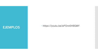 EJEMPLOS  https://youtu.be/ePOnn0H9GMY
 