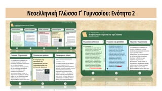 Νεοελληνική Γλώσσα Γ΄ Γυμνασίου: Ενότητα 2
 