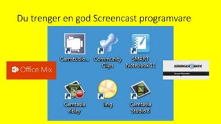 Du trenger en god Screencast programvare
 