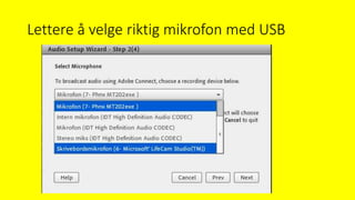 Lettere å velge riktig mikrofon med USB
 