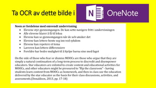 Ta OCR av dette bilde i onenote
 