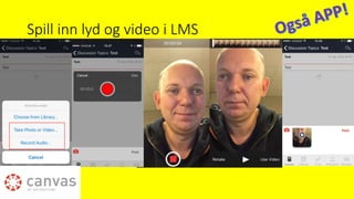 Spill inn lyd og video i LMS
 