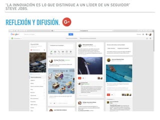 “LA INNOVACIÓN ES LO QUE DISTINGUE A UN LÍDER DE UN SEGUIDOR”
STEVE JOBS.
REFLEXIÓN Y DIFUSIÓN.
 