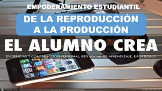 EMPODERAMIENTO ESTUDIANTIL 
DE LA REPRODUCCIÓN A LA PRODUCCIÓN  