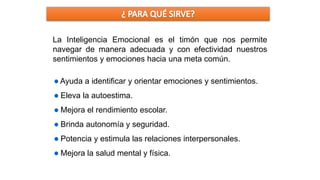 LaInteligenciaEmocionaleseltimónquenospermitenavegardemaneraadecuadayconefectividadnuestrossentimientosyemocioneshaciaunam...