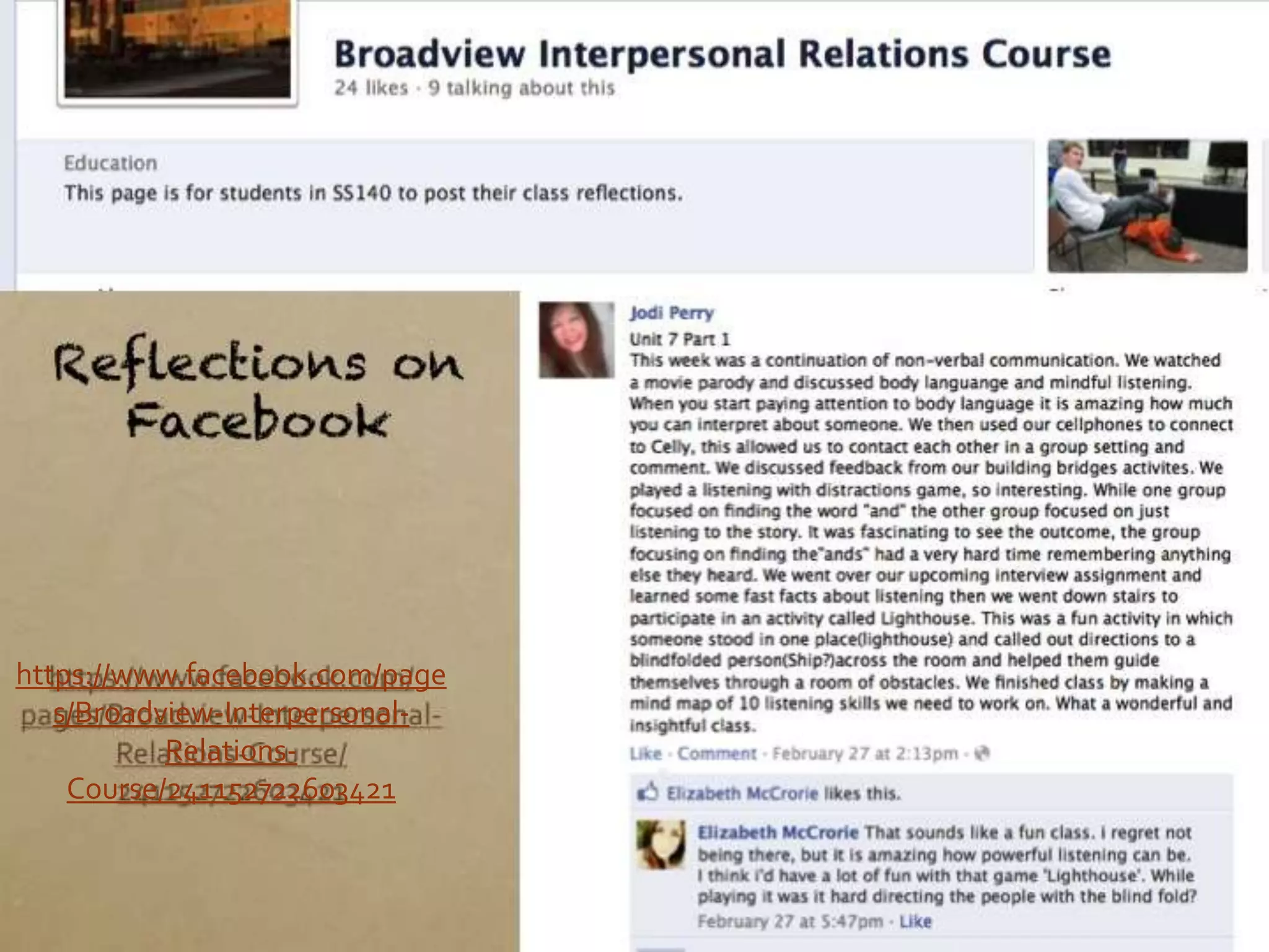 https://www.facebook.com/page
   s/Broadview-Interpersonal-
           Relations-
    Course/241152722603421
 