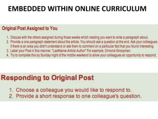 EMBEDDED WITHIN ONLINE CURRICULUM

 