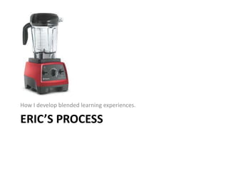 How I develop blended learning experiences.

ERIC’S PROCESS

 