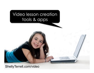 Video lesson creation
tools & apps
ShellyTerrell.com/video