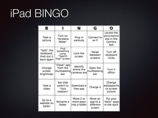 iPad BINGO 
 