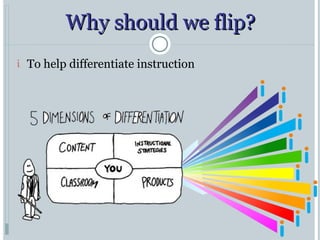 Why should we flip? To help differentiate instruction 