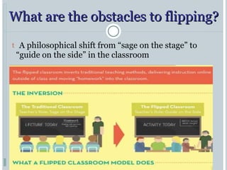 What are the obstacles to flipping? A philosophical shift from “sage on the stage” to “guide on the side” in the classroom 