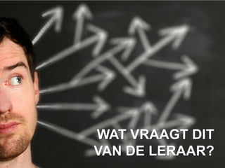 WAT VRAAGT DIT
VAN DE LERAAR?
 