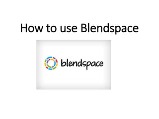 How to use Blendspace
 