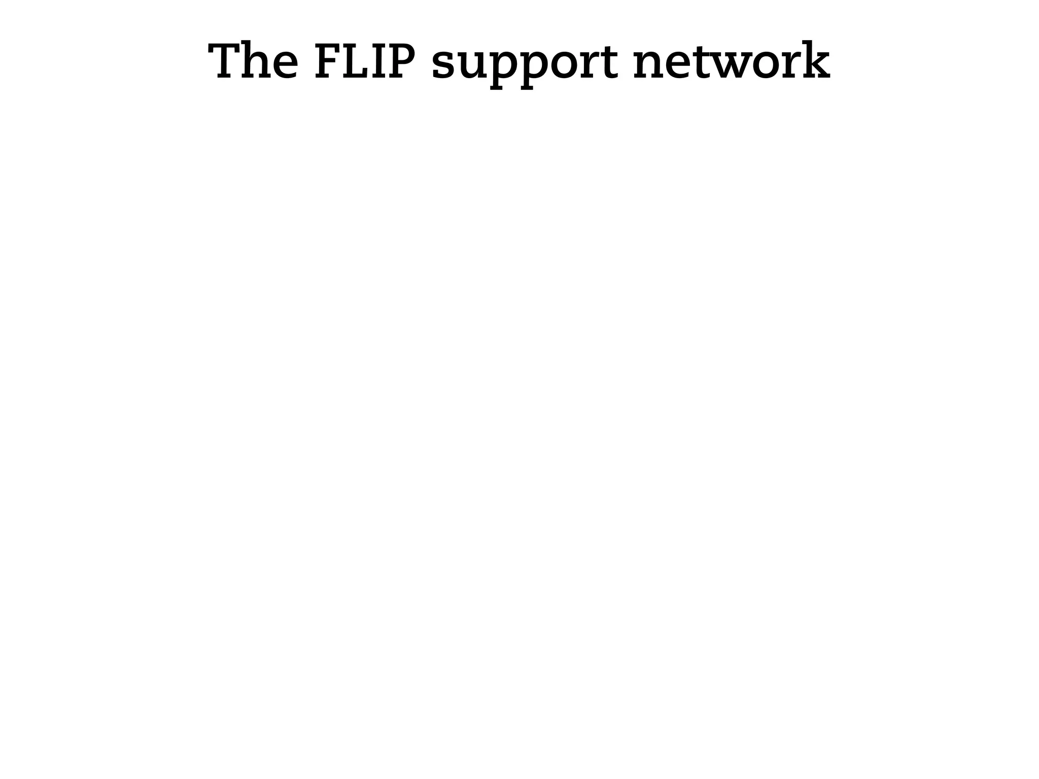 The FLIP support network
 