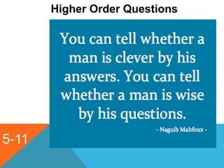 5-11
Higher Order Questions
 