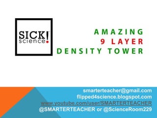 smarterteacher@gmail.com
flipped4science.blogspot.com
www.youtube.com/user/SMARTERTEACHER
@SMARTERTEACHER or @ScienceRoom229
 