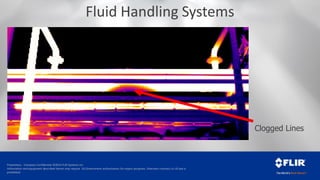 Proprietary - Company Confidential ©2014 FLIR Systems Inc.
Information and equipment described herein may require US Government authorization for export purposes. Diversion contrary to US law is
prohibited.
Clogged Lines
Fluid Handling Systems
 