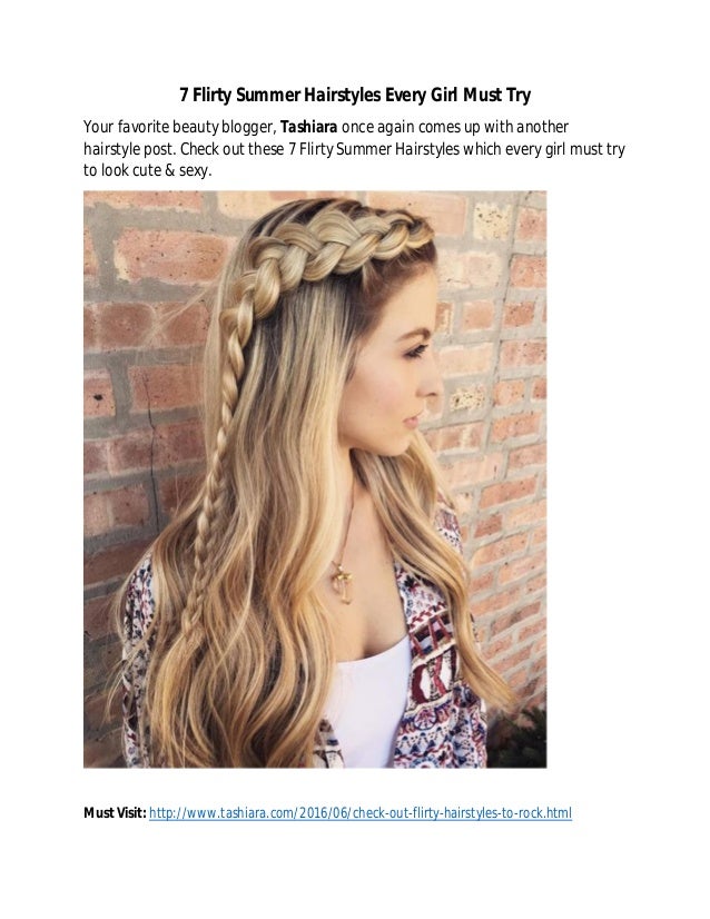 Flirty Summer Hairstyles To Look Hot Sexy