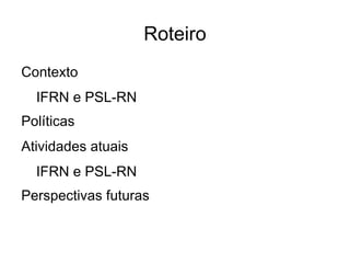 Professor do IFRN desde 2003 