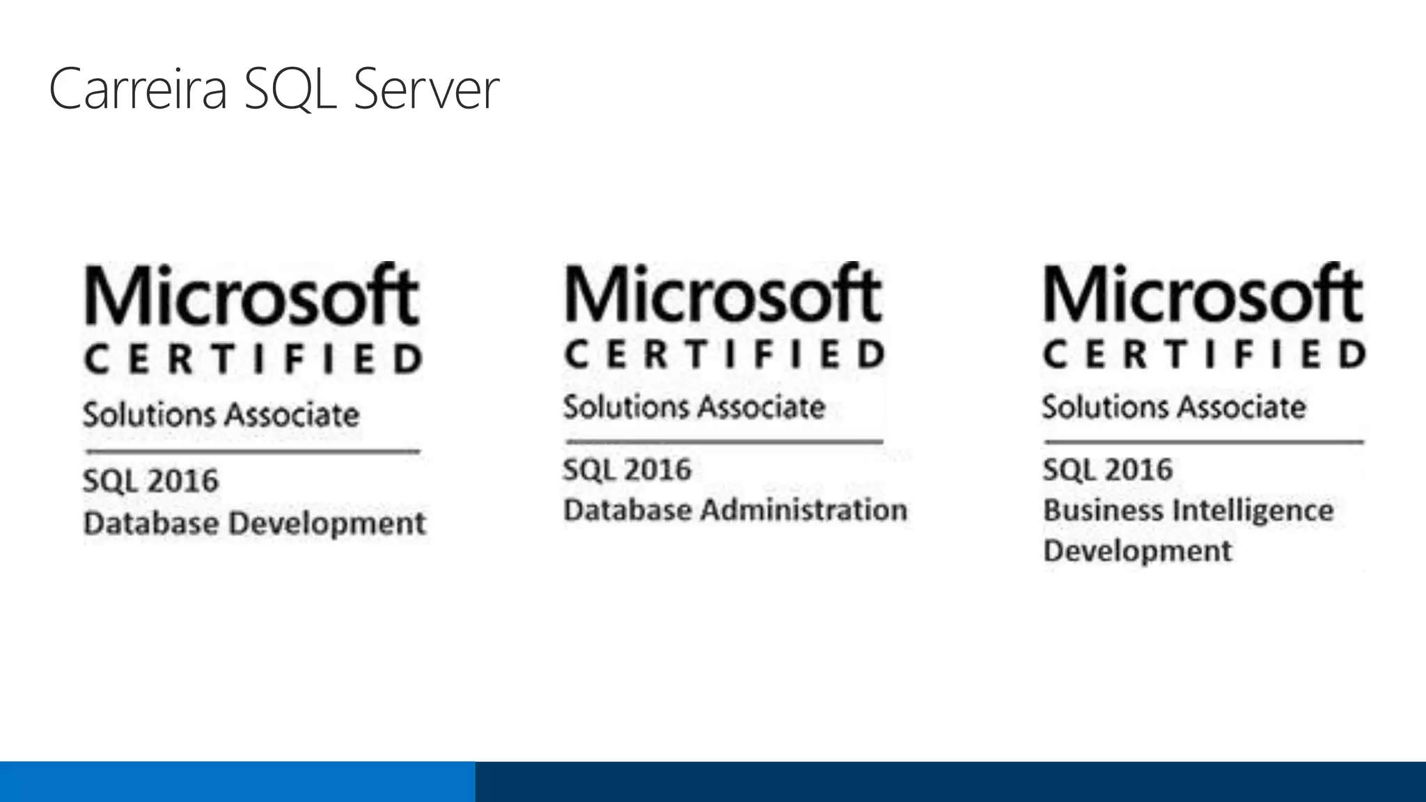 Carreira SQL Server
 