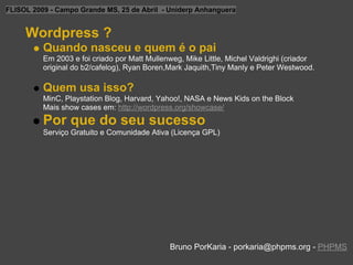 Flisol2009 Conhecendo O Wordpress