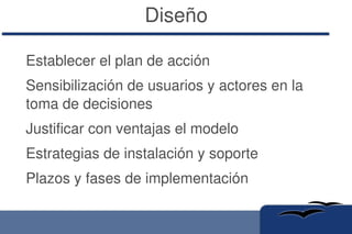 Definiciones Según la Free Software Foundation debe cumplir con cuatro libertades básicas: La libertad de usar el programa, con cualquier propósito 