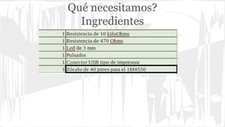 Qué necesitamos?
Ingredientes
 