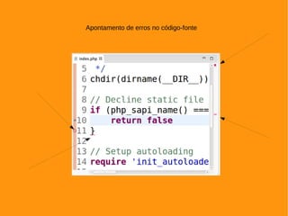 Apontamento de erros no código-fonte
 
