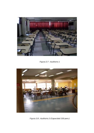 Figura 2.7 : Auditorio 1




Figura 2.8 : Auditorio 2 (Capacidad 150 pers.)
 