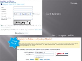 Sign up Step 2 take your mail list Step 1  basic info Must do!!!!! 