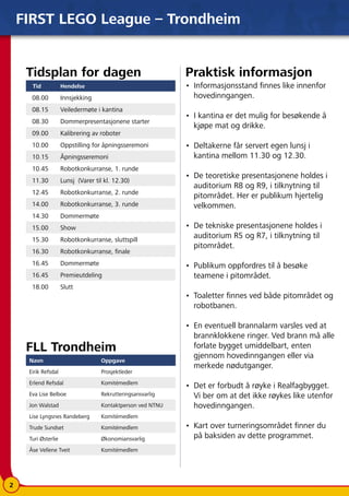 FLL 2007 Trondheim - Program