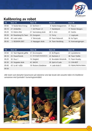 FLL 2007 Trondheim - Program