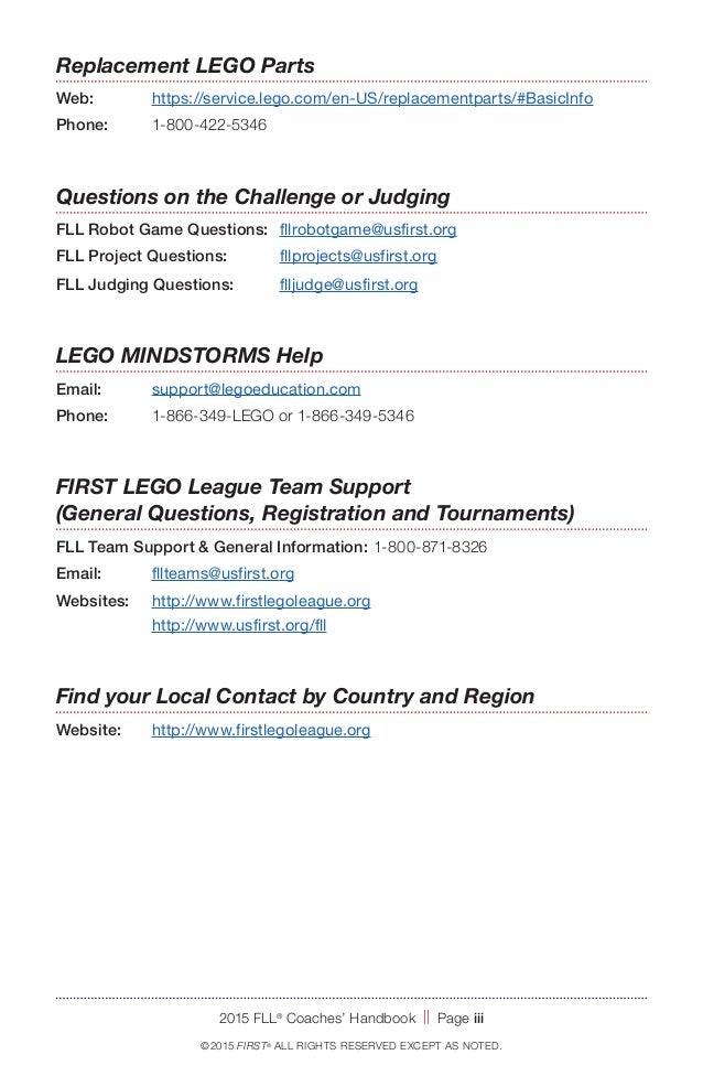 first lego league coaches handbook