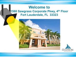 Welcome to
1560 Sawgrass Corporate Pkwy, 4th Floor
Fort Lauderdale, FL 33323
 