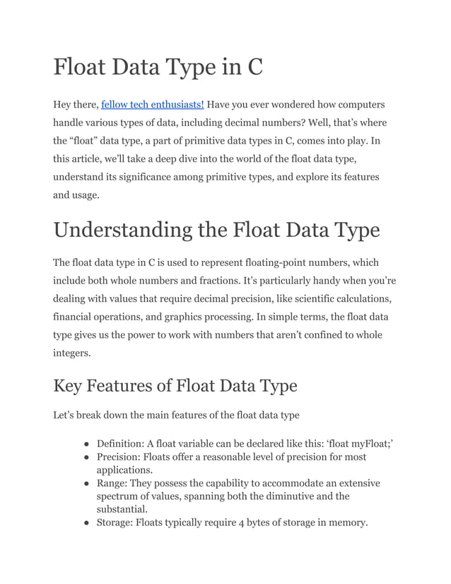 Float Data Type in C.pdf