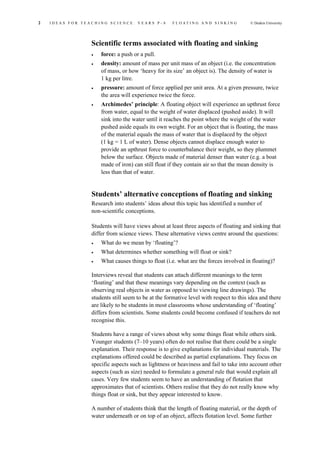 Floating sinking | PDF