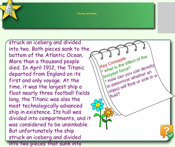 Floating and sinking