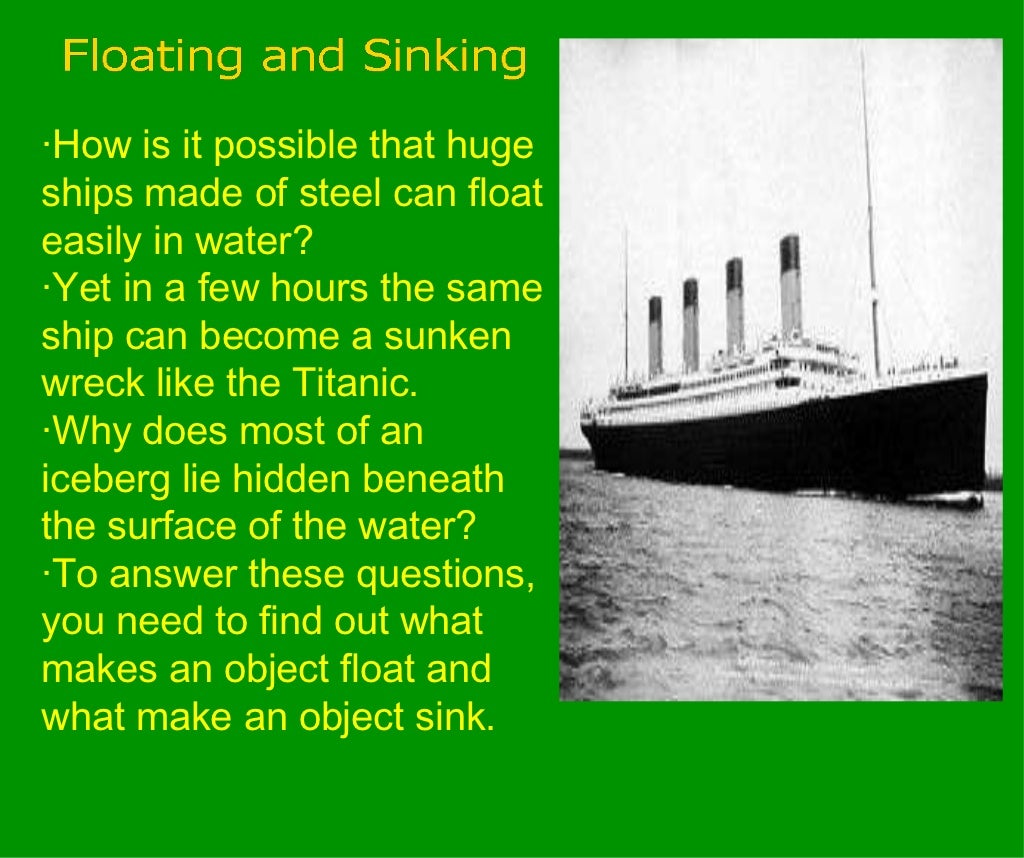 Floating and sinking