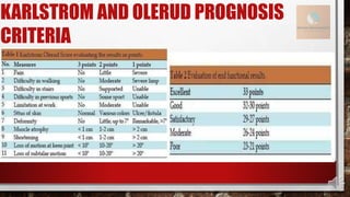 KARLSTROM AND OLERUD PROGNOSIS
CRITERIA
 