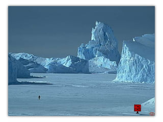 Floating mountains of ice