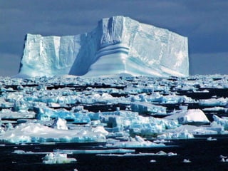 Floating mountains of ice