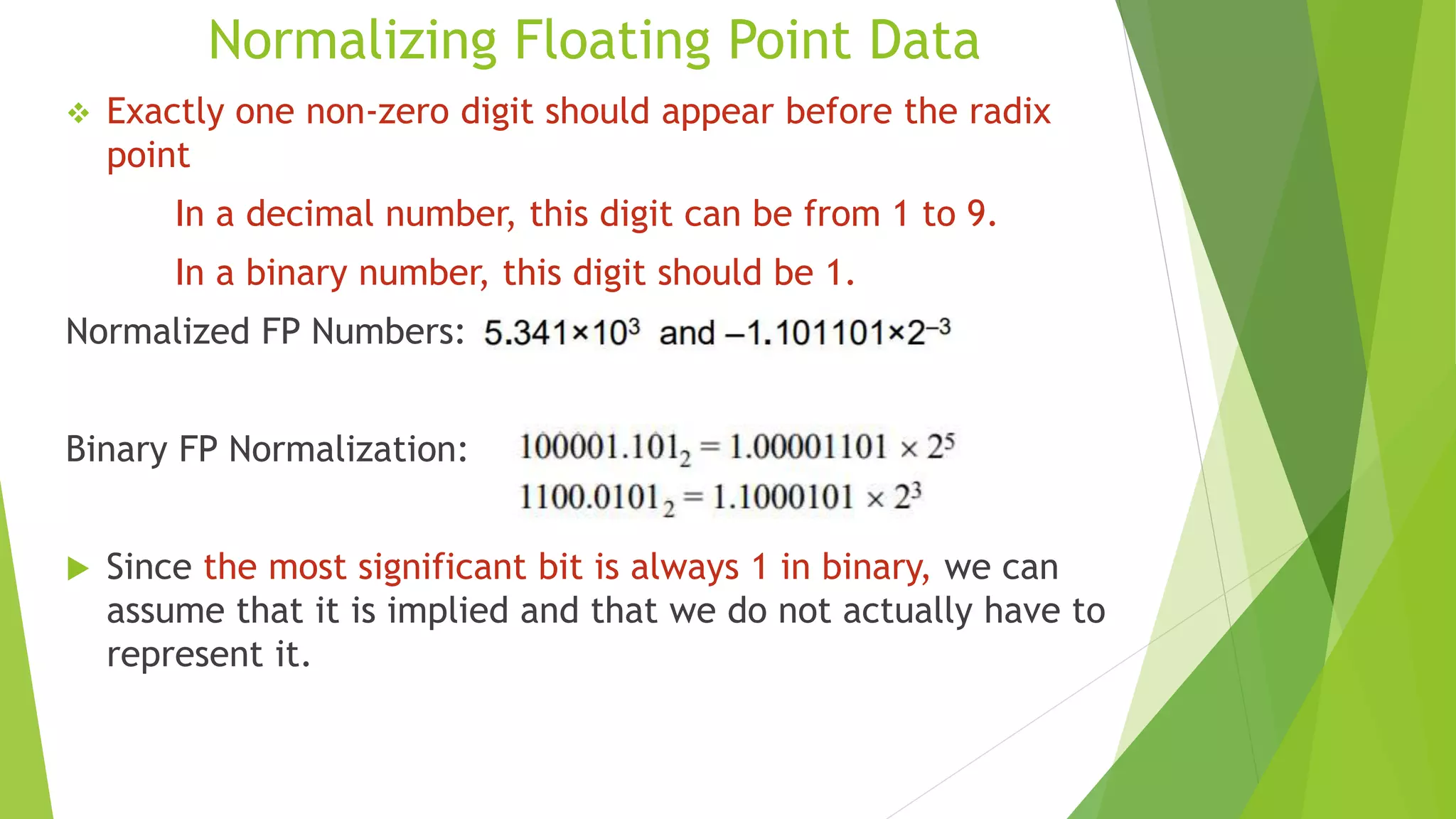Floating point Numbers | PPTX | Computing | Technology & Computing