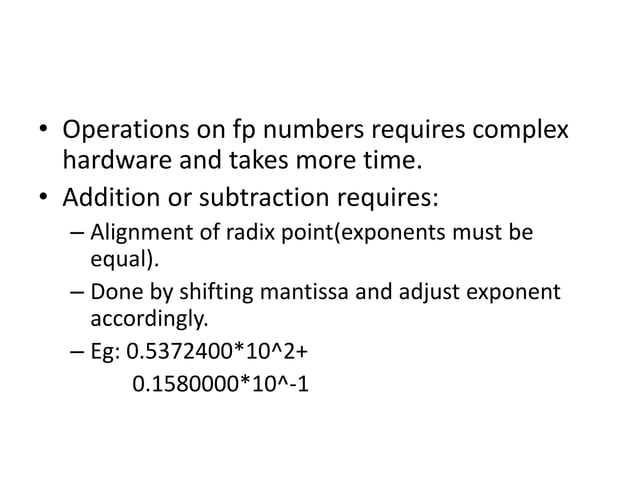 Floating point arithmetic operations (1) | PPTX