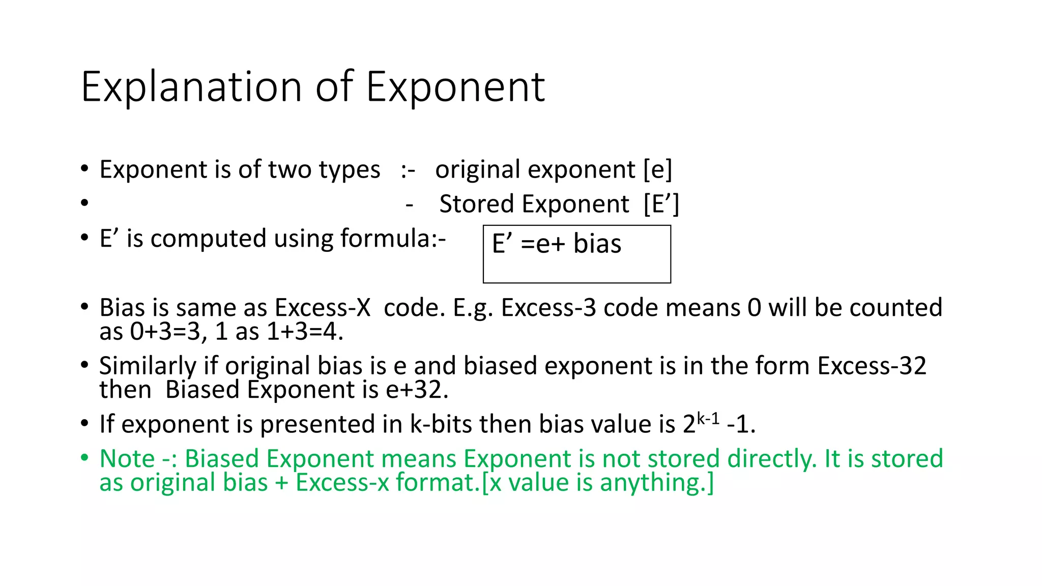 Floating point presentation | PDF